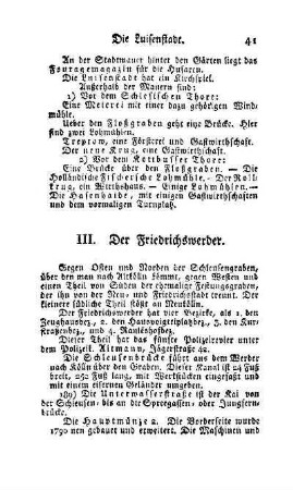 III. Der Friedrichswerder