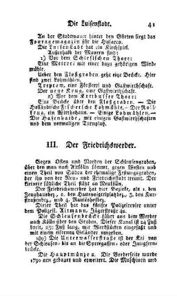 III. Der Friedrichswerder