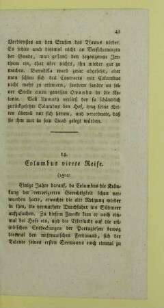 14. Columbus vierte Reise. (1502)