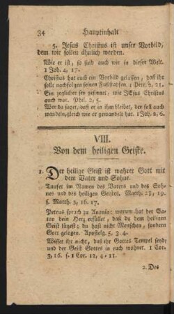 VIII. Von dem heiligen Geiste.