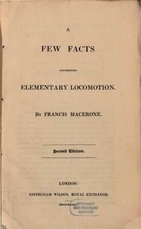 A few facts concerning elementary locomotion