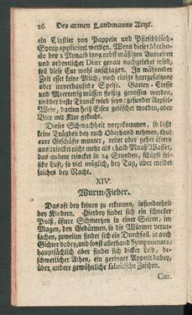 XIV. Wurm-Fieber