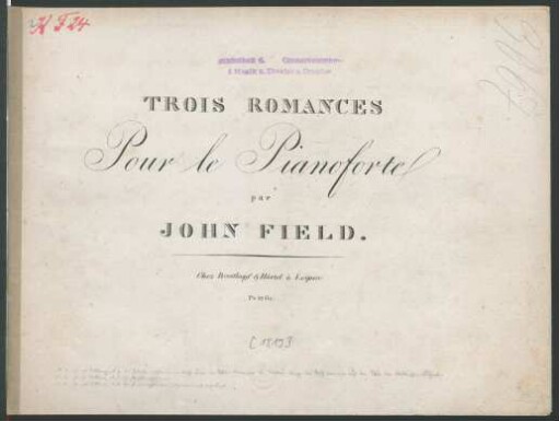 Trois Romances Pour le Pianoforte