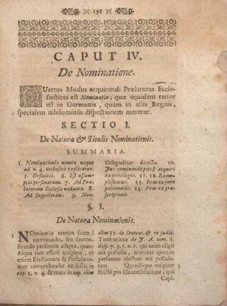 Caput IV. De Nominatione.