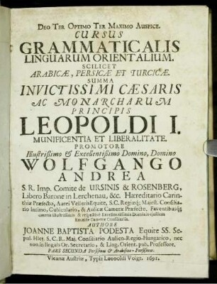 2: Cursus Grammaticalis Linguarum Orientalium. 2