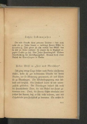 Letzte Lebensjahre
