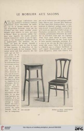 8: Le mobilier aux Salons