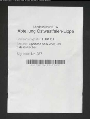 Salbuch der ehem. Vogtei Langenholzhausen von 1858, Bd. 4 (Duplikat)