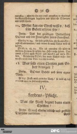 IV. Leydens-Pflicht.