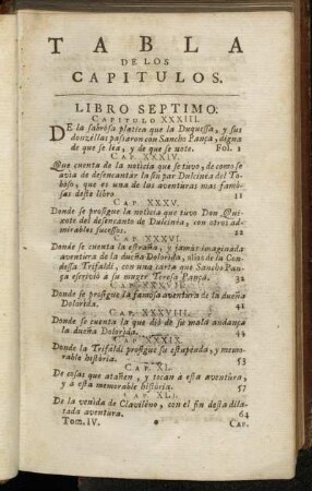 Tabla De Los Capitulos