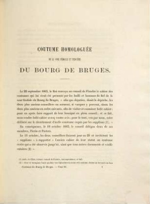 Coutumes des pays et comté de Flandre, 11,3. Coutume du Bourg de Bruges ; T. 3