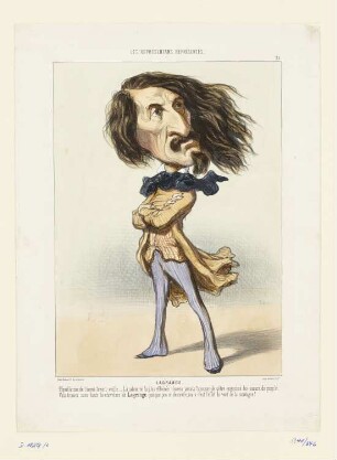 Lagrange, Blatt 31 der Folge "Les Représentans représentés“, in: "Le Charivari", Paris 1849