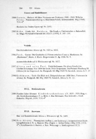XV.G. Medizinalwesen