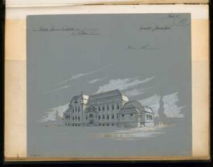 Krankenhaus, Nauen Monatskonkurrenz November 1900: Perspektivische Ansicht