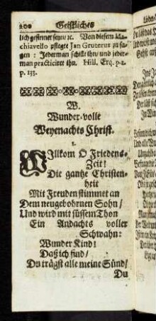 W. Wunder-volle Weyenachts Christ