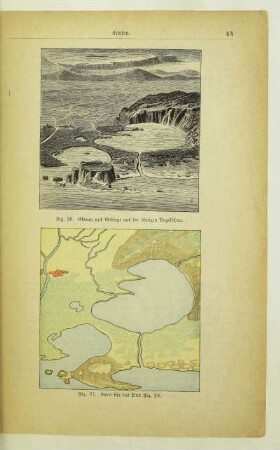 Ebene und Gebirge aus der schrägen Vogelschau