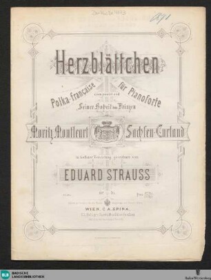Herzblättchen : Polka-française für Pianoforte; op. 76