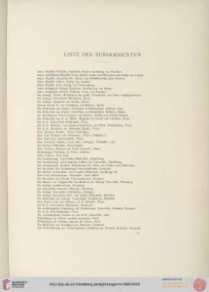 Liste der Subskribenten