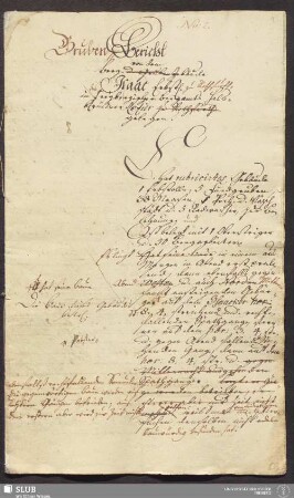 Gruben-Bericht von dem Berg-Gebäude des Isaac Erbst. zu Rothfurth in Freybergischer Bergamts Halsbrückner Refier gelegen -17.6025 4.