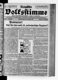 Bergische Volksstimme. 1917-1932