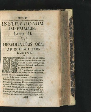 Tit. I. De Hereditatibus, Quae Ab Intestato Deferuntur.