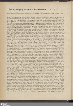 Stadtrundgang durch die Bezirksstadt