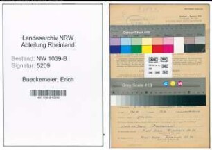 Entnazifizierung Erich Bueckemeier , geb. 07.11.1911 (Angestellter)