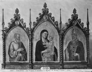Triptychon - Der heilige Matthäus, Madonna mit Kind und der heilige Nikolaus