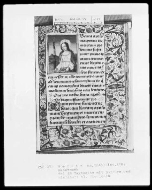 Gebetbuch — Die heilige Apollonia, Folio 49recto