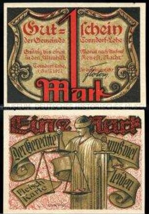 Tonndorf-Lohe, Notgeldserie, 1 Mark