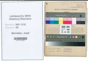 Entnazifizierung Josef Berndsen , geb. 24.11.1903 (Schlosser)