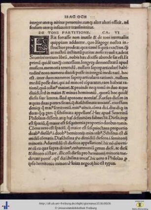 Caput VI. De toni partitione