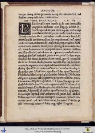 Caput VI. De toni partitione