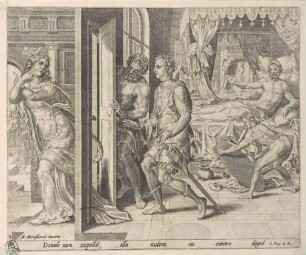 Absaloms Knechte töten Amnon, Blatt 6 aus der Folge "Die Geschichte von Tamar und Amnon"