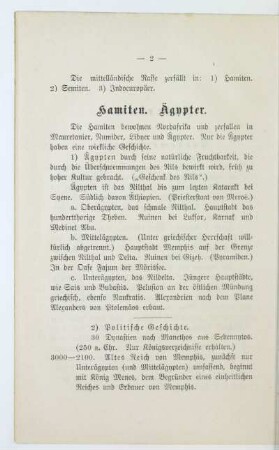 Hamiten. Ägypter