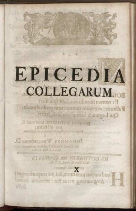 Epicedia Collegarum