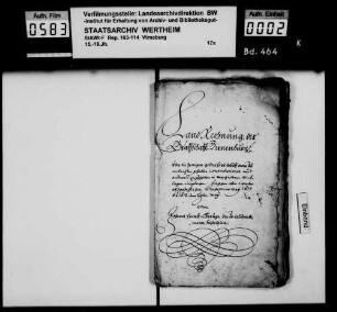 Landrechnung Virneburg über Kontributionen und Kriegsgelder (2. Expl.)