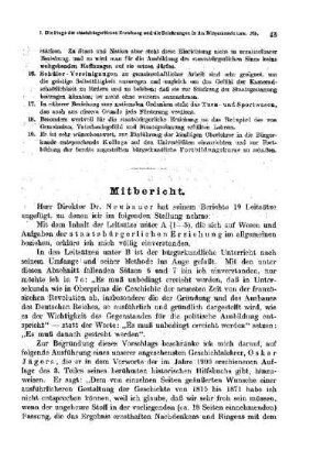 Die Frage der staatsbürgerlichen Erziehung und die Belehrungen in der Bürgerkunde an den höheren Knabenschulen : [Mitbericht]