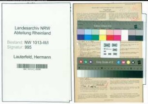 Entnazifizierung Hermann Lauterfeld , geb. 08.09.1897 (Werkmeister)