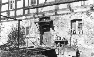 Crostwitz-Horka. Mittel- oder Schäfermühle, Rückfront, Detail