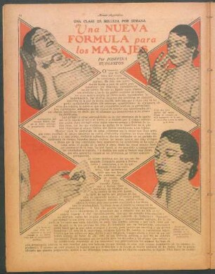 Una nueva formula para los masajes : Una clase de belleza por semana