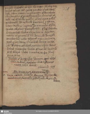 Nr. 10-11. Ad Caesaream Majestatem Senatus regni Poloniae u. Oratio