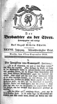 38. Stueck, 17. September 1838