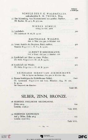 Silber, Zinn, Bronze (Nr. 78-115)