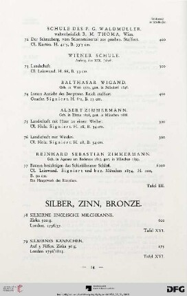 Silber, Zinn, Bronze (Nr. 78-115)