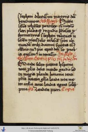 [133v] In festo sanctissimi Dominici patris nostri.