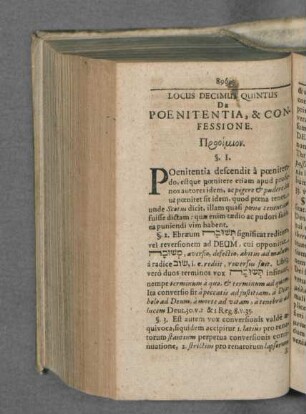 Locus Decimus Quintus De Poetentia, & Confessione.