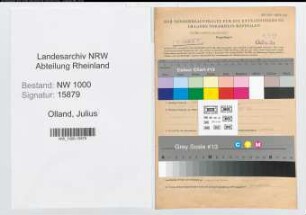 Entnazifizierung Julius Olland, geb. 24.05.1907 (Dachdecker)