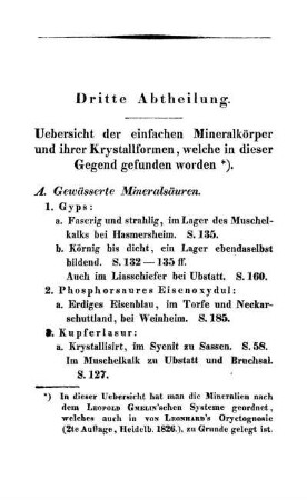 III. Abtheil. Einfache Mineralkörper und ihre Krytallformen