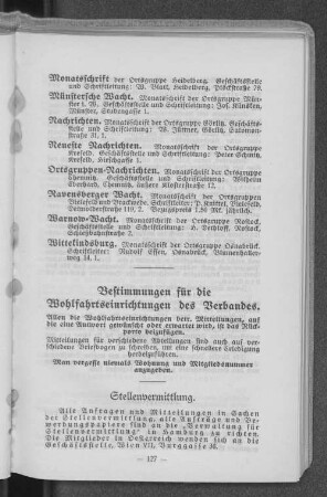 Stellenvermittlung.